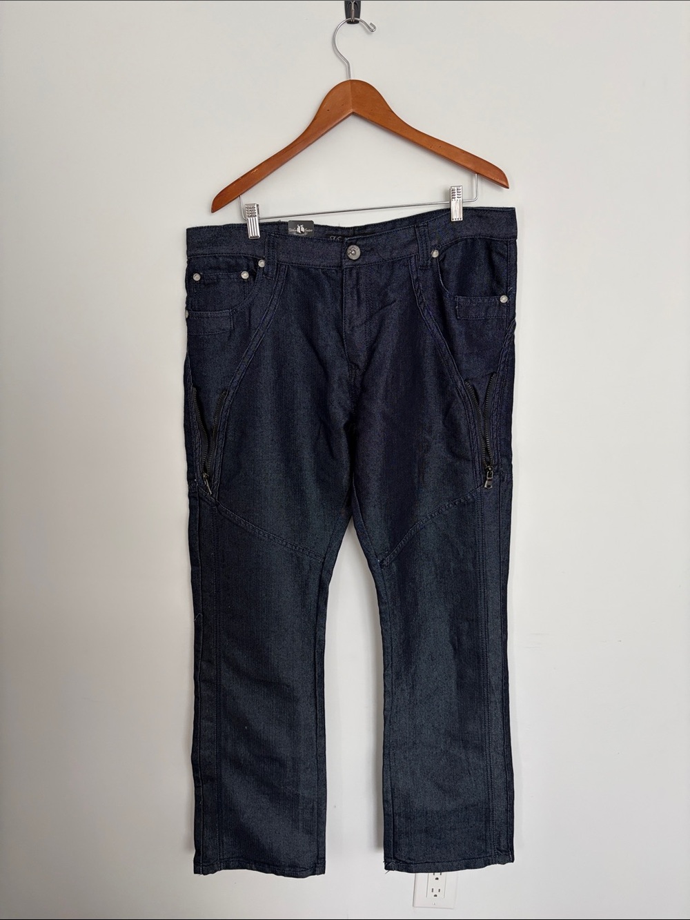Men's Dark Blue Straight-Leg Jeans